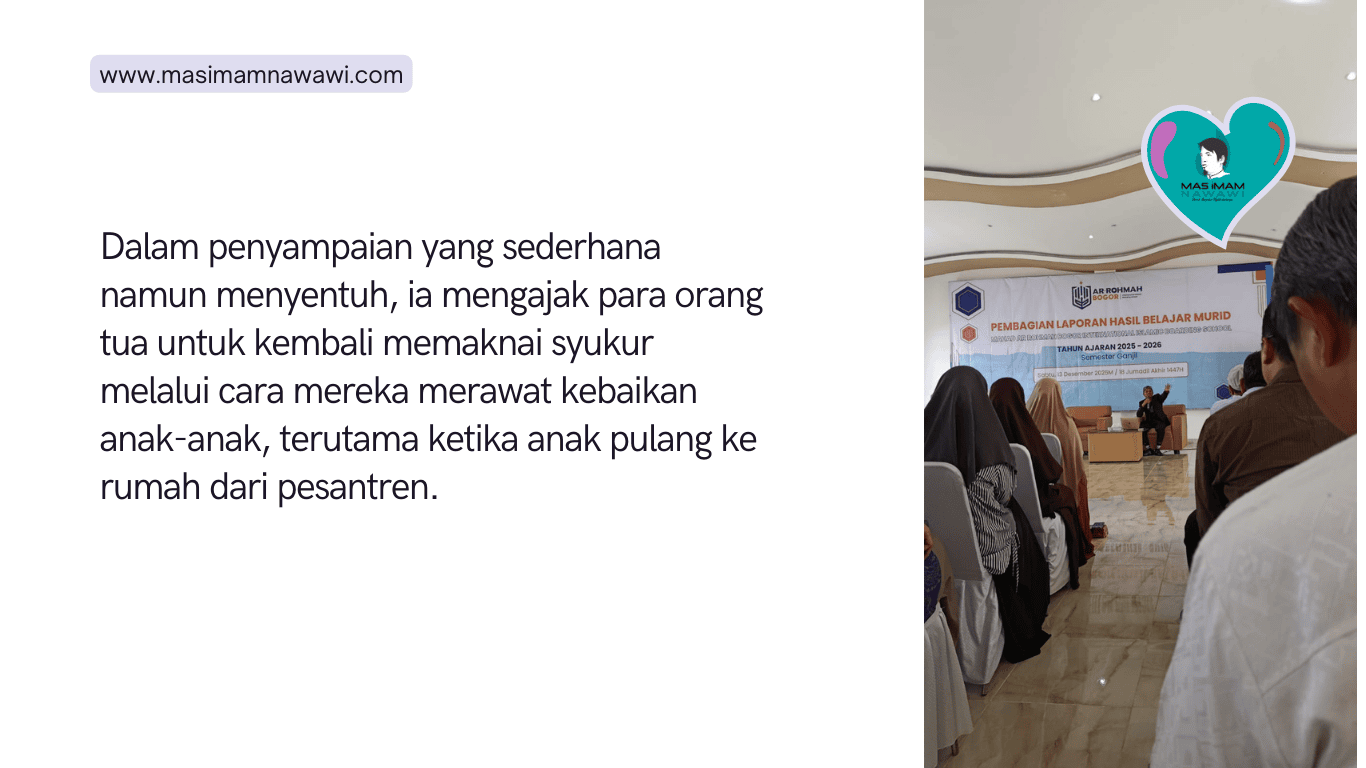 Merawat Syukur dan Peran Orang Tua sebagai Murabbi Anak